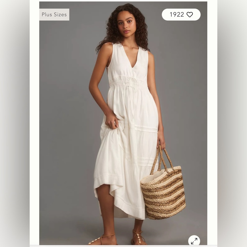 The Somerset Maxi Dress: Linen Ties Edition- like new